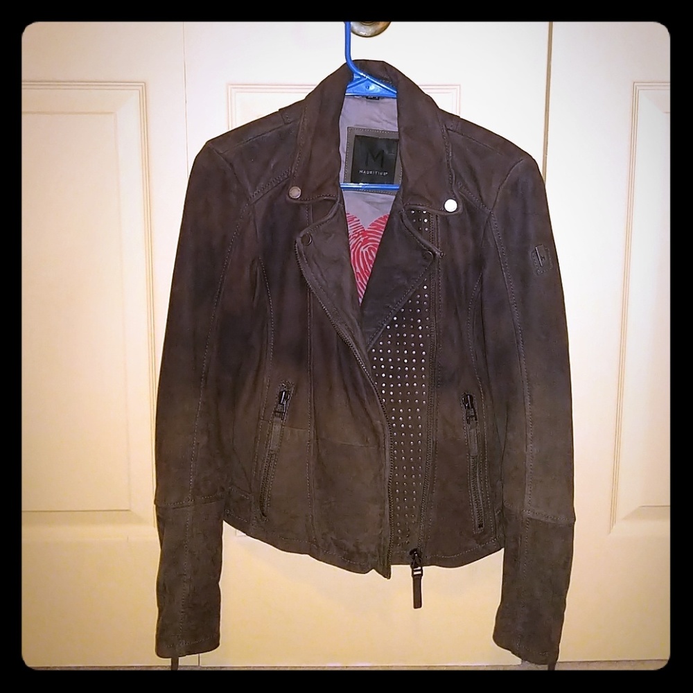 Mauritius leather suede jacket